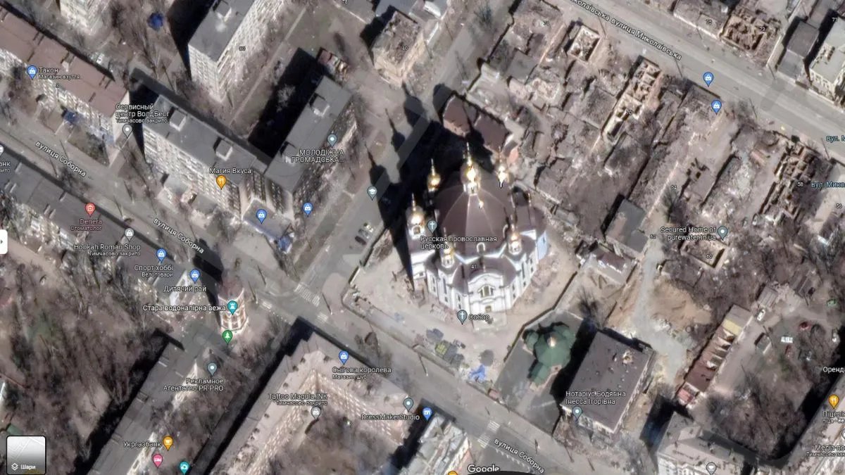 Супутниковий знімок Маріуполя. GoogleMaps