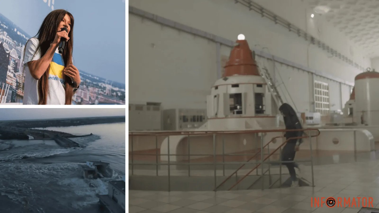 Руслана Лыжичко сняла клип на Каховской ГЭС