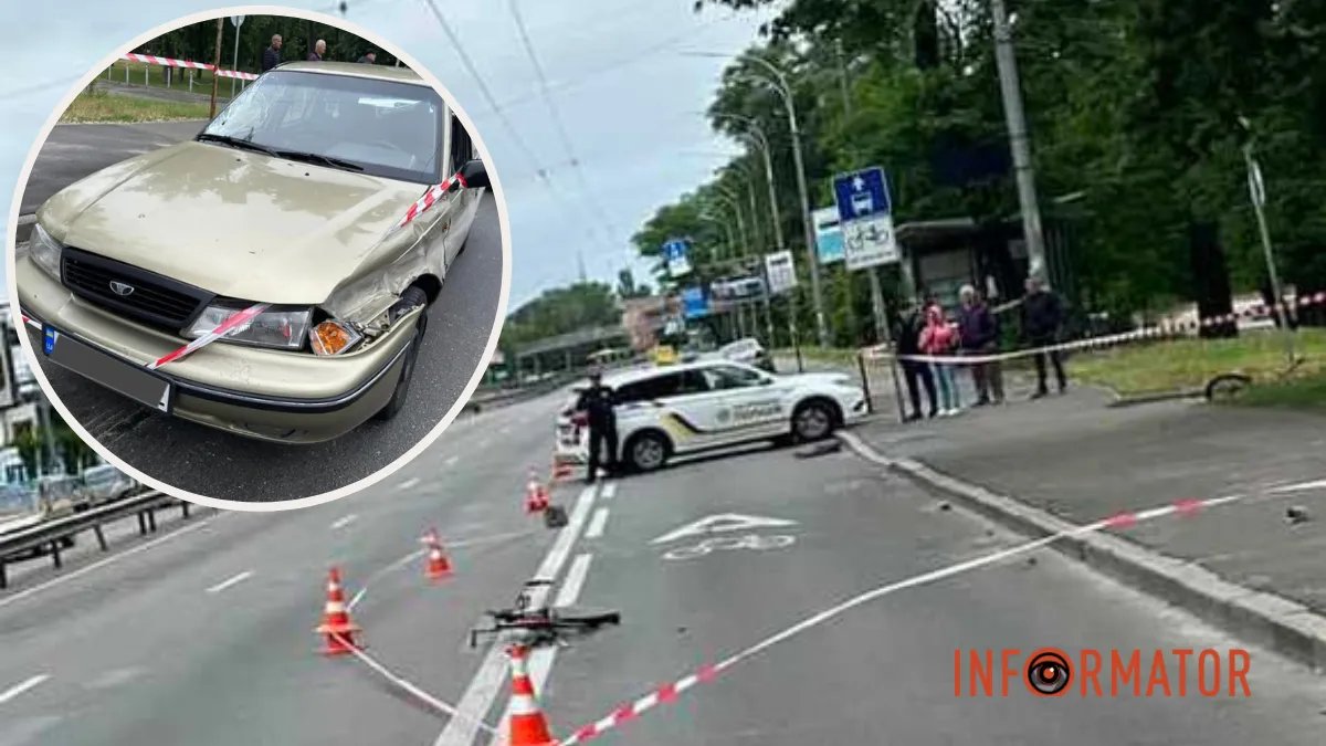 У Києві біля Парка Перемоги легковик збив хлопчика на велосипеді: відео  моменту аварії