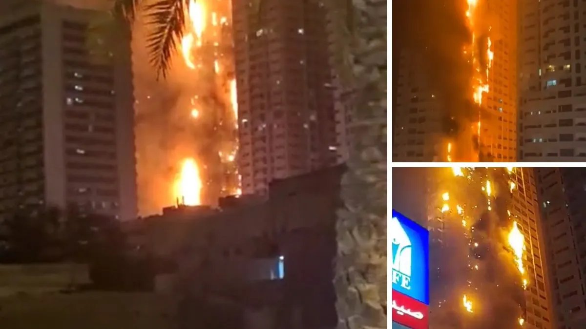 пожар в ОАЭ