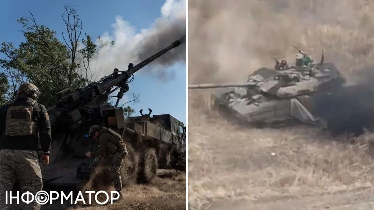 Українська гармата, російський танк