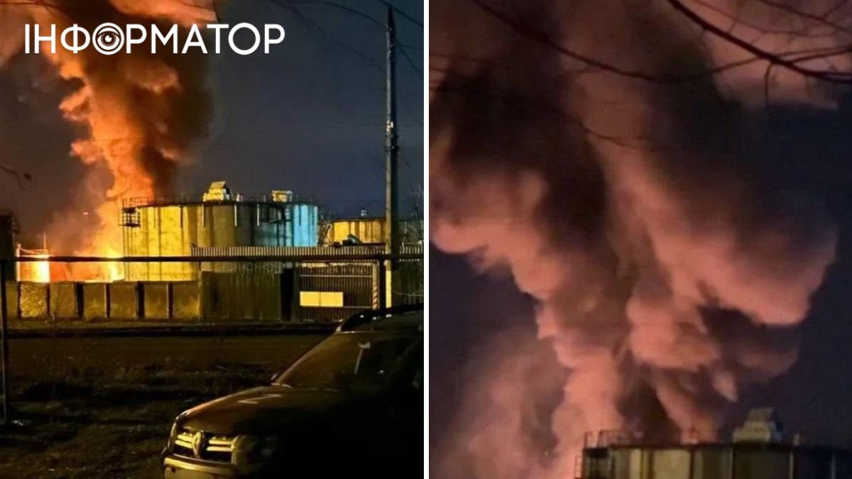Пожар в Луганске