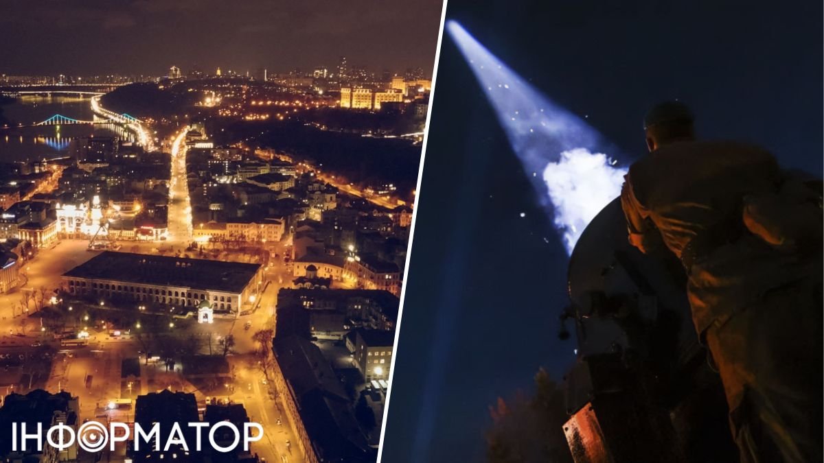 Киев ночью, шахеды, силы ПВО