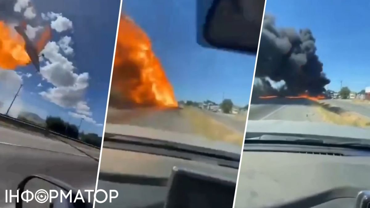 У Чили самолет на скорости упал на оживленное шоссе