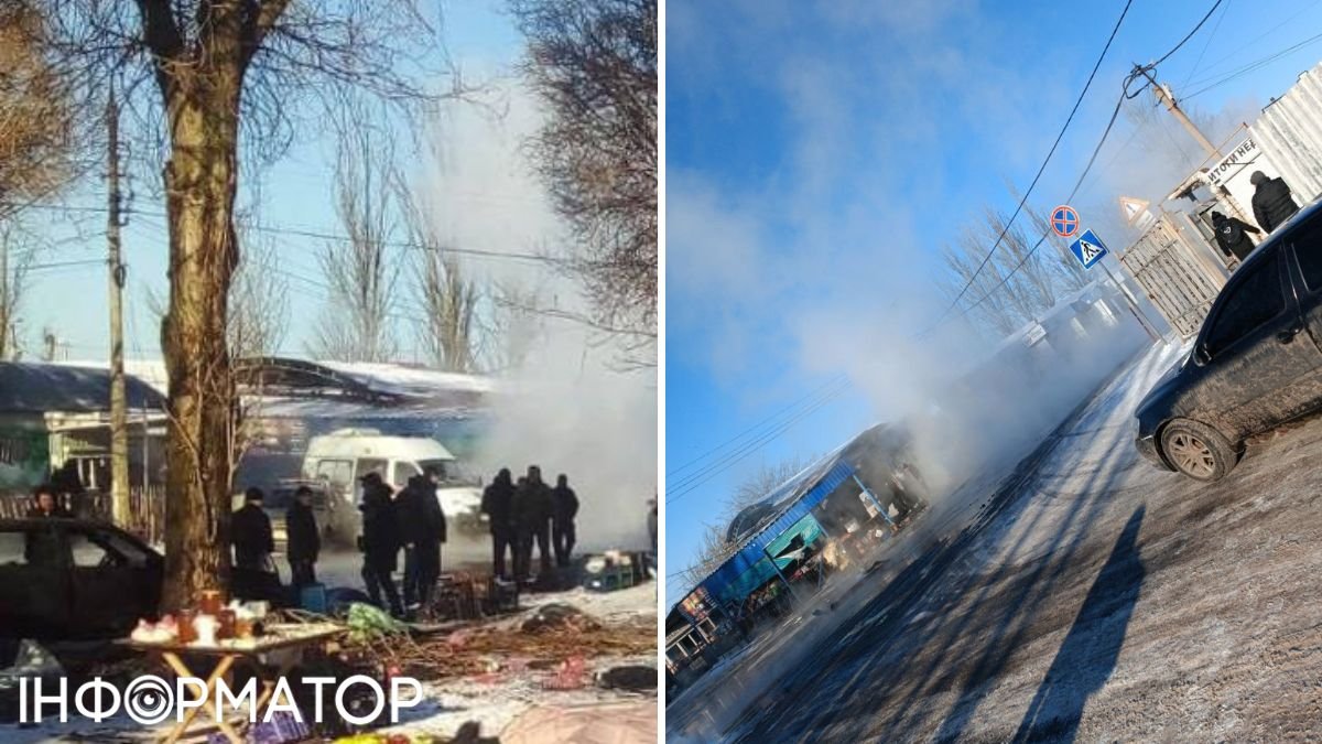 Удар по рынку Текстильщик в Донецке
