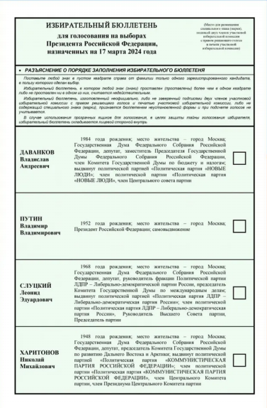 Надії рухнули: ЦВК затвердила текст бюлетеня на виборах президента рф - Бориса Надєждіна немає у списках 1