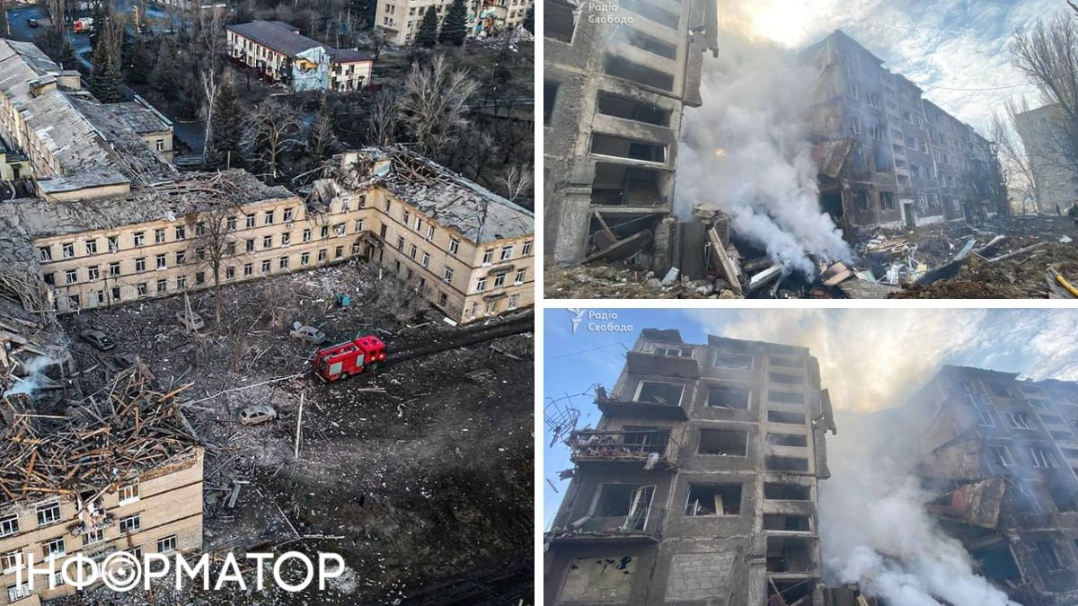 зруйновані будинки після атаки на Селидове