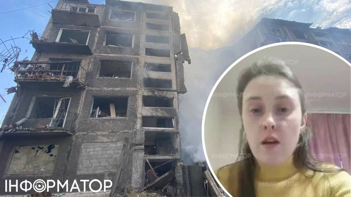 Анна Семків, зруйнованій квартирі у Селидовому