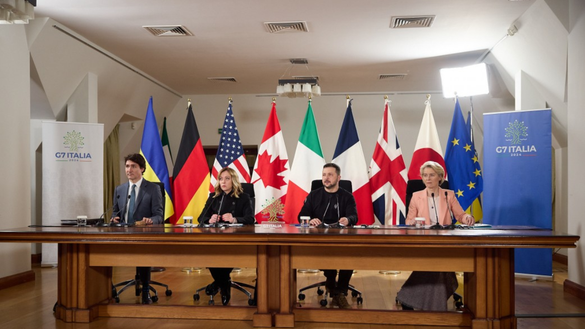 Владимир Зеленский на онлайн-саммите G7
