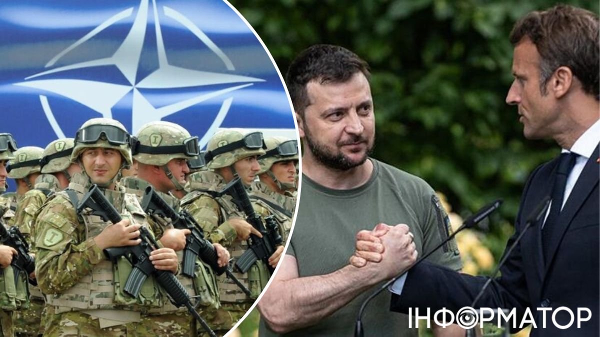 Зеленський пояснив користь від ідеї Макрона відправити війська НАТО до України