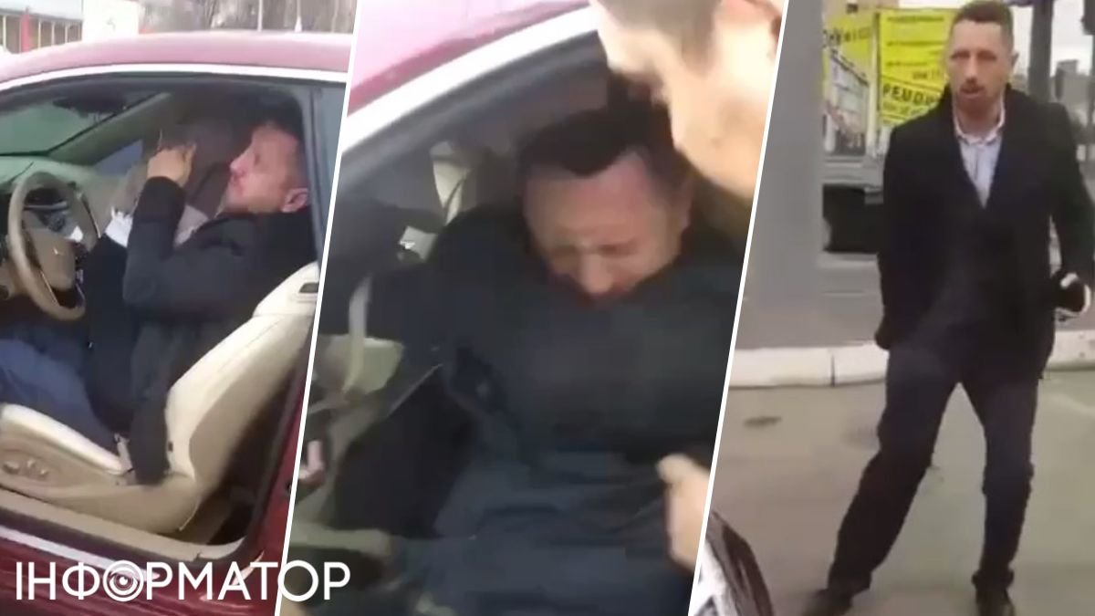 У Харкові депутатка міськради намагалася задушити чоловіка ременем безпеки просто посеред вулиці: відео