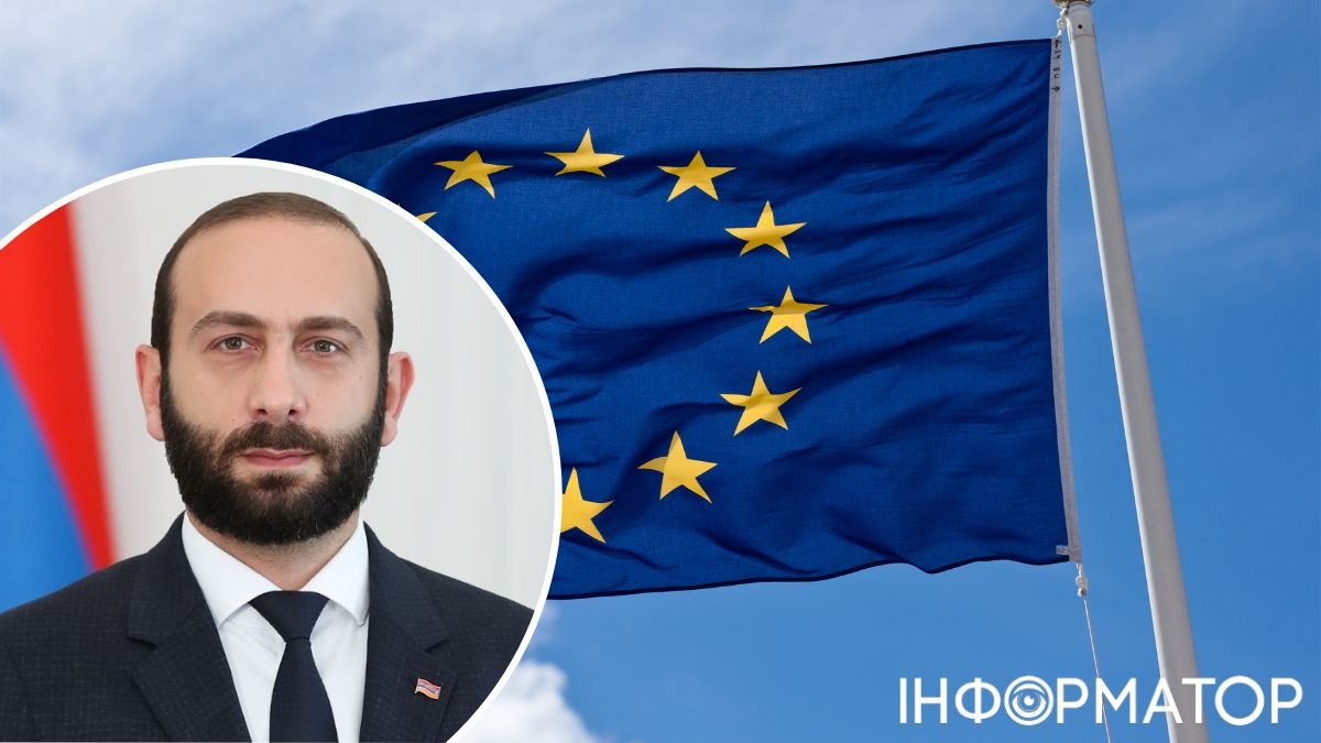 Глава МЗС Вірменії і прапор ЄС