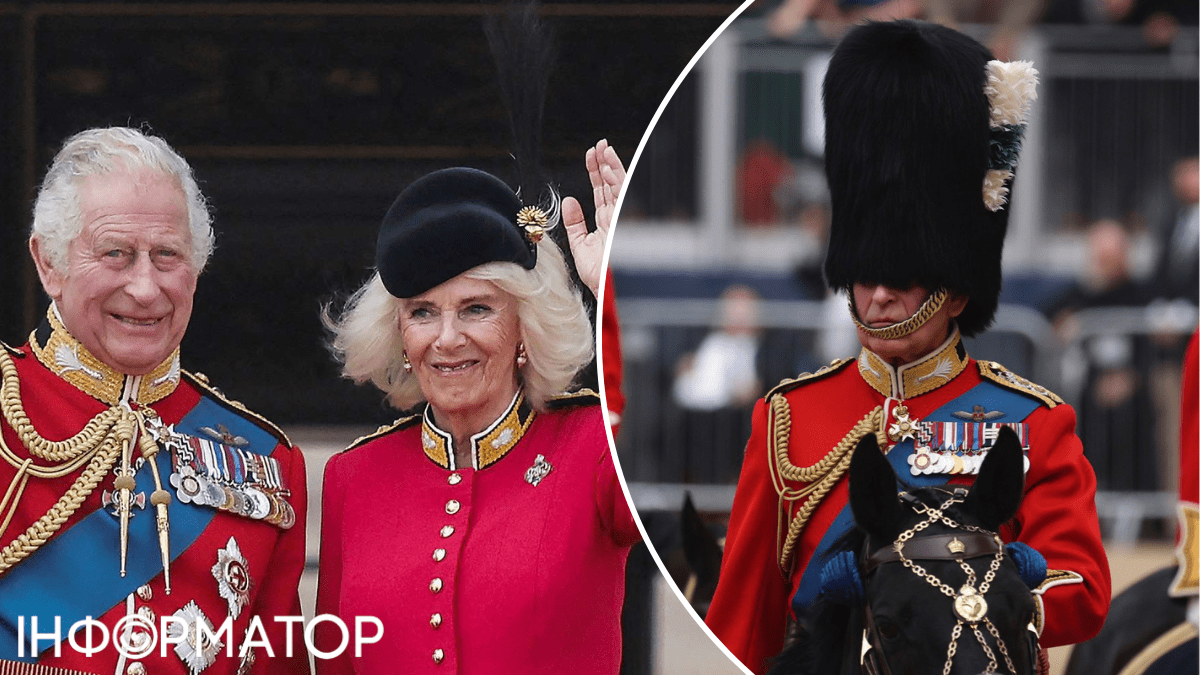 Чарльз III и Камилла Паркер-Боулз на параде Trooping the Colour в 2023 году
