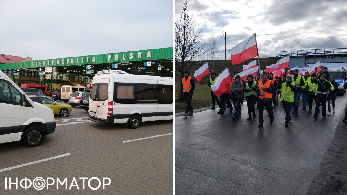 Блокування кордону, польські фермери