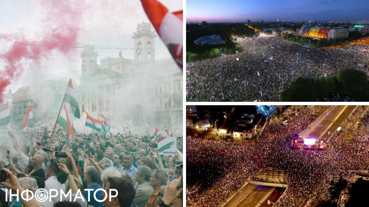 Венгрия, акция протеста против Орбана