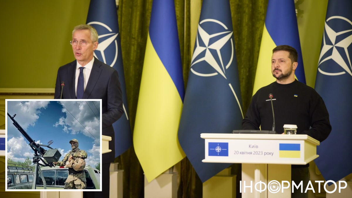 Генсек НАТО Єнс Столтенберг з Володимиром Зеленським, президентом України