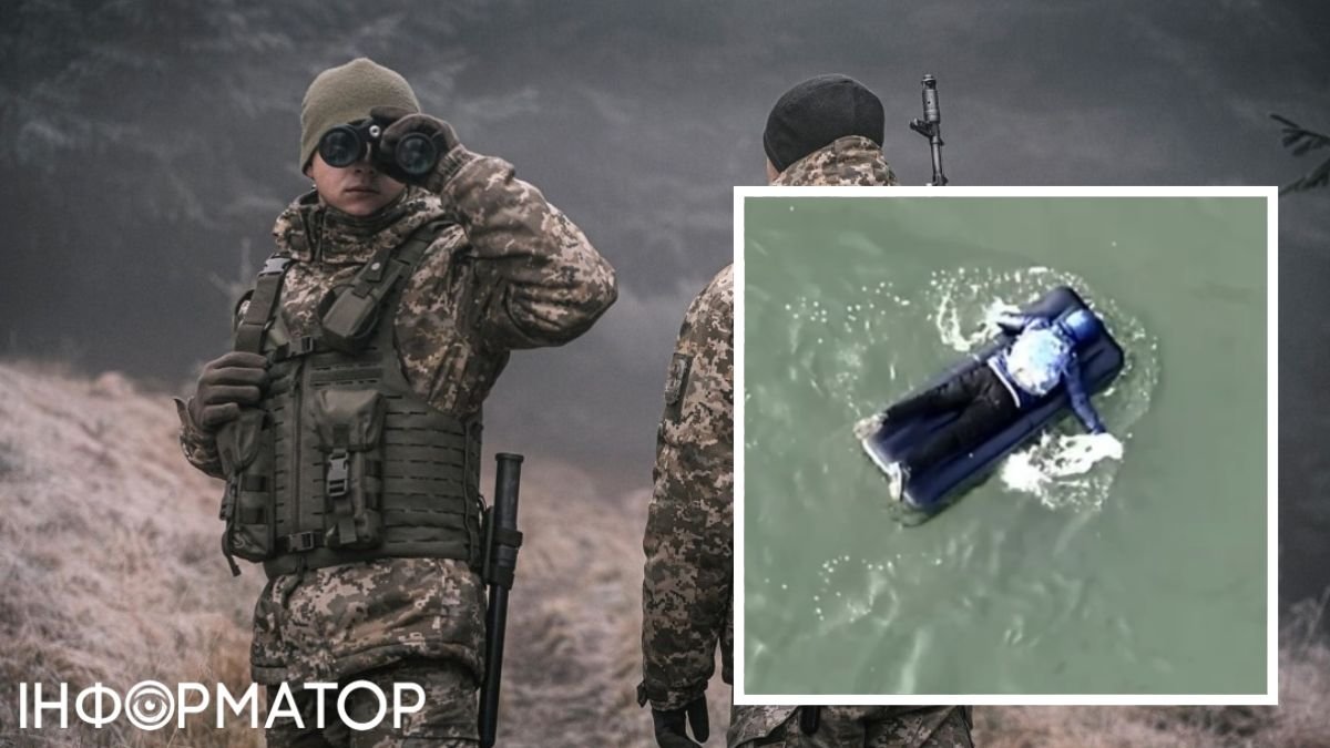Пограничники показали видео, как отчаянный уклонист пытается переплыть в Молдову на надувном матрасе