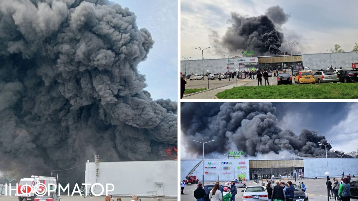 В российском Хабаровске горит торговый центр: дым виден со всех концов города