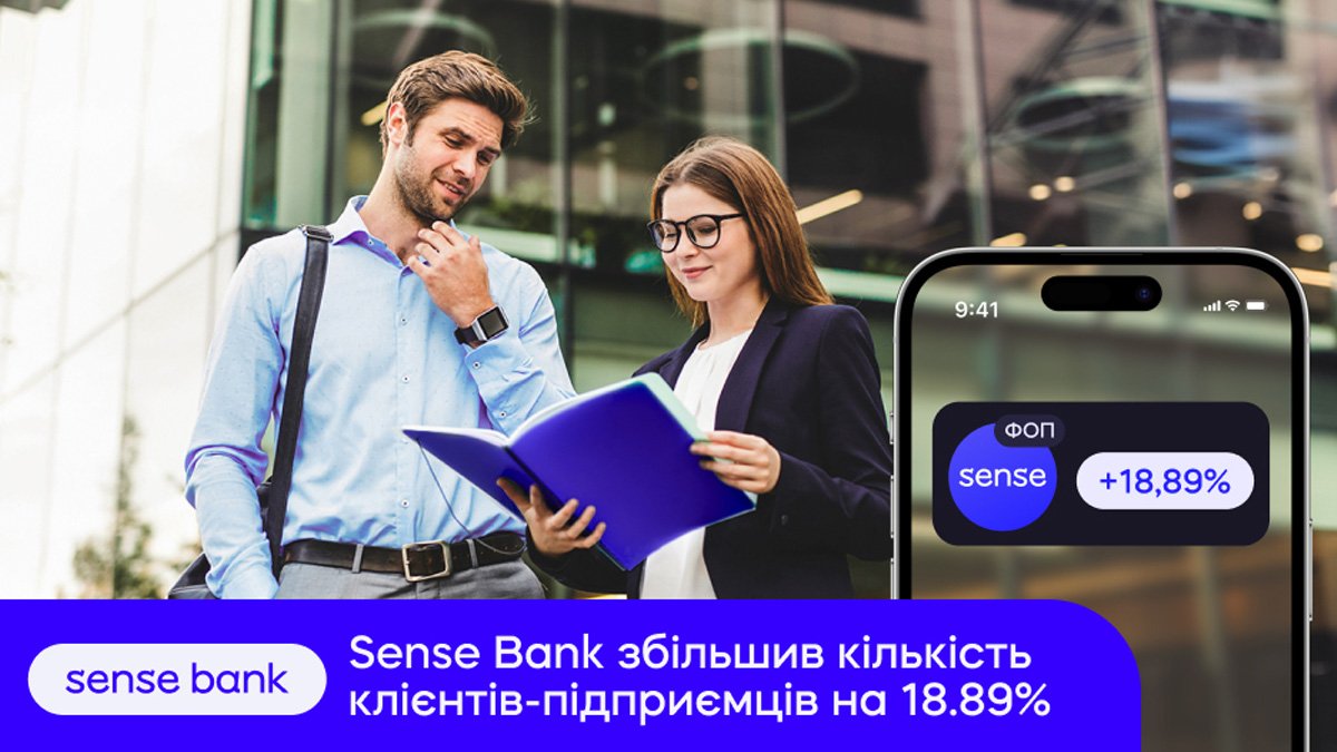 Sense Bank збільшує кількість нових клієнтів-підприємців на 18,89%