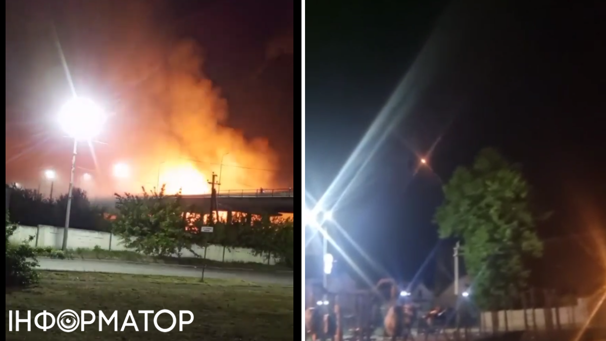 Беспокойная ночь для россиян: в Ровеньках после прилетов горит нефтебаза, в Белгороде заметили ракету (видео)