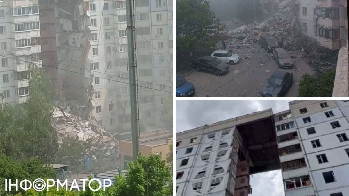 В Белгороде после работы ПВО обрушился подъезд многоэтажки