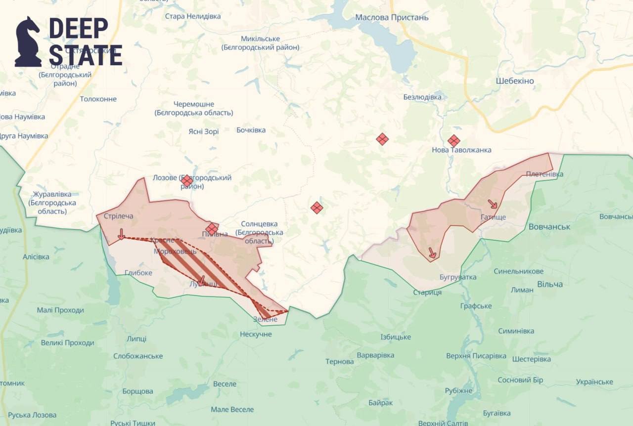 Росіяни захопили ще три села та наближаються до Вовчанська – DeepState 1
