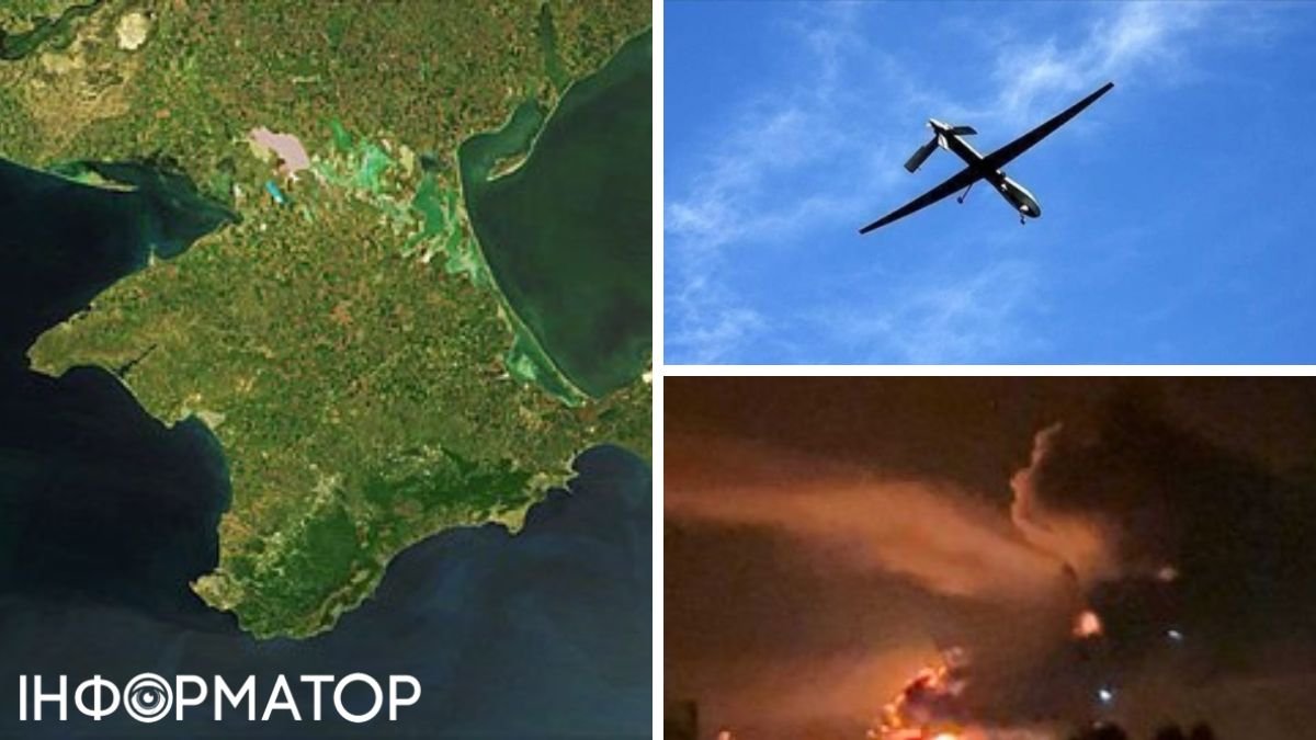 Массированная атака на РФ и Крым: оккупанты жалуются на сотню дронов, есть попадания и сильные пожары