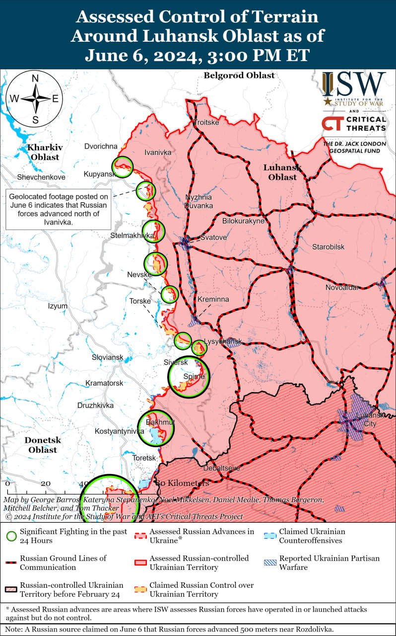 Карти боїв на Луганщині