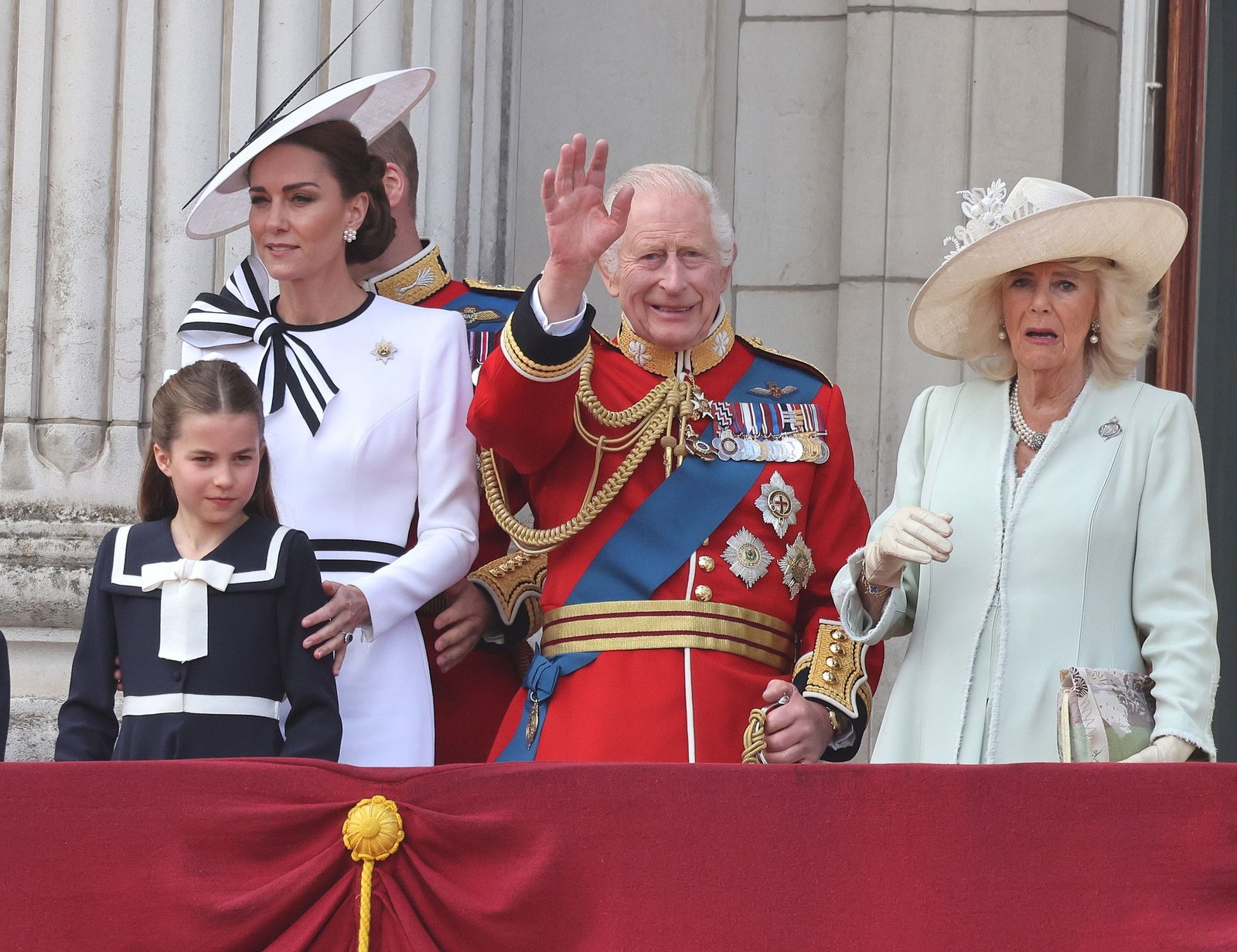Шарлотта, Кейт, Чарльз ІІІ, Камілла Паркер-Боулз. Фото: Getty Images
