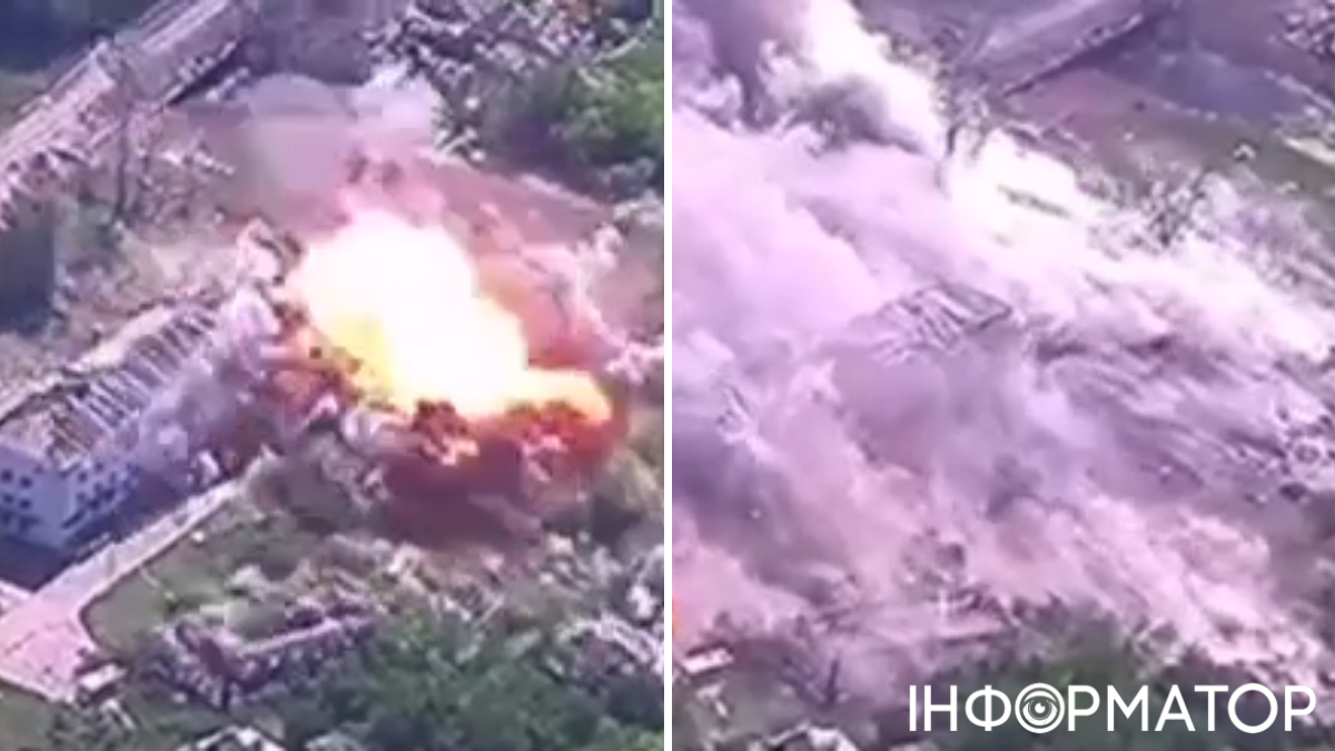 Кадры со взрывом трехтонных российских бомб в Украине