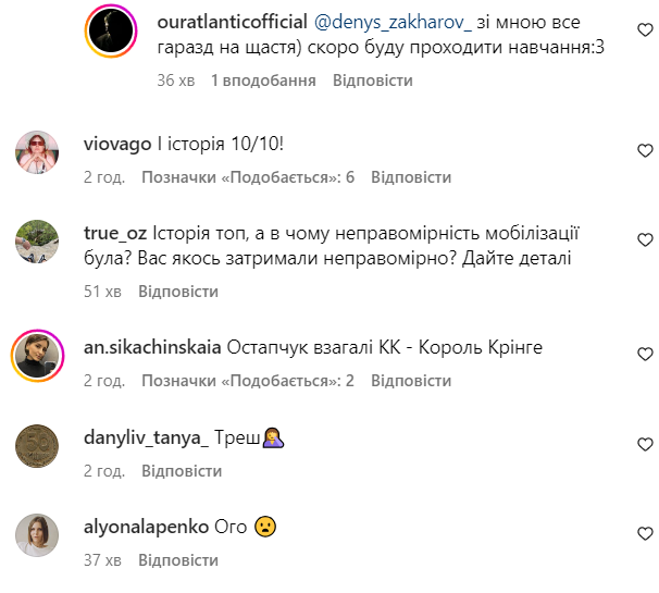 Коментарі під дописом Василя Байди