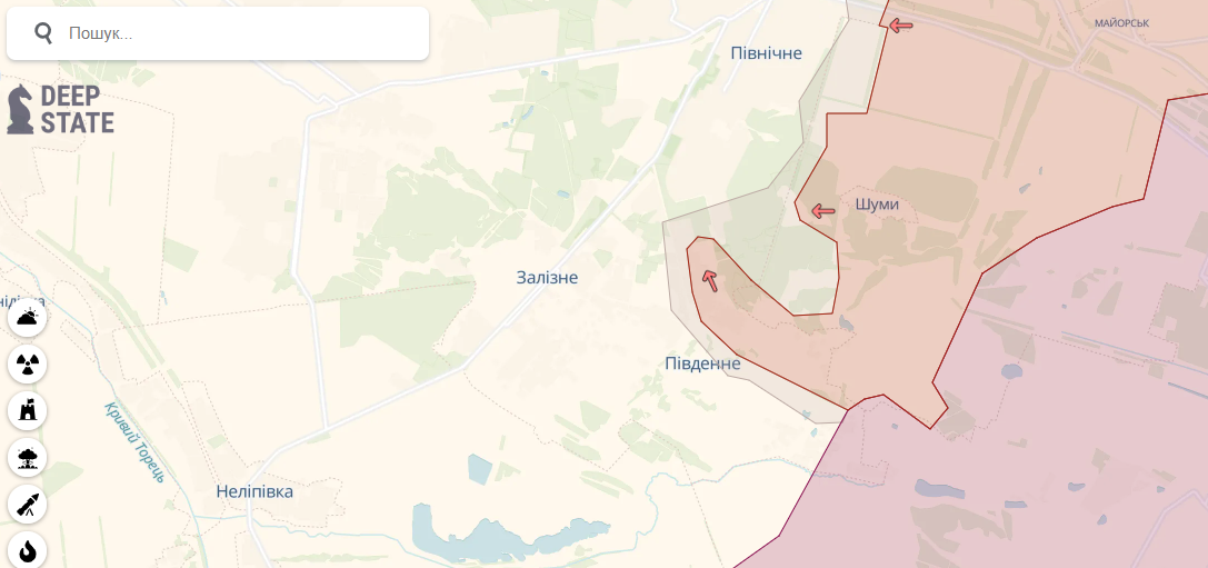 Російські окупанти просунулися на Донеччині, втрачено лінію зіткнення - DeepState 1