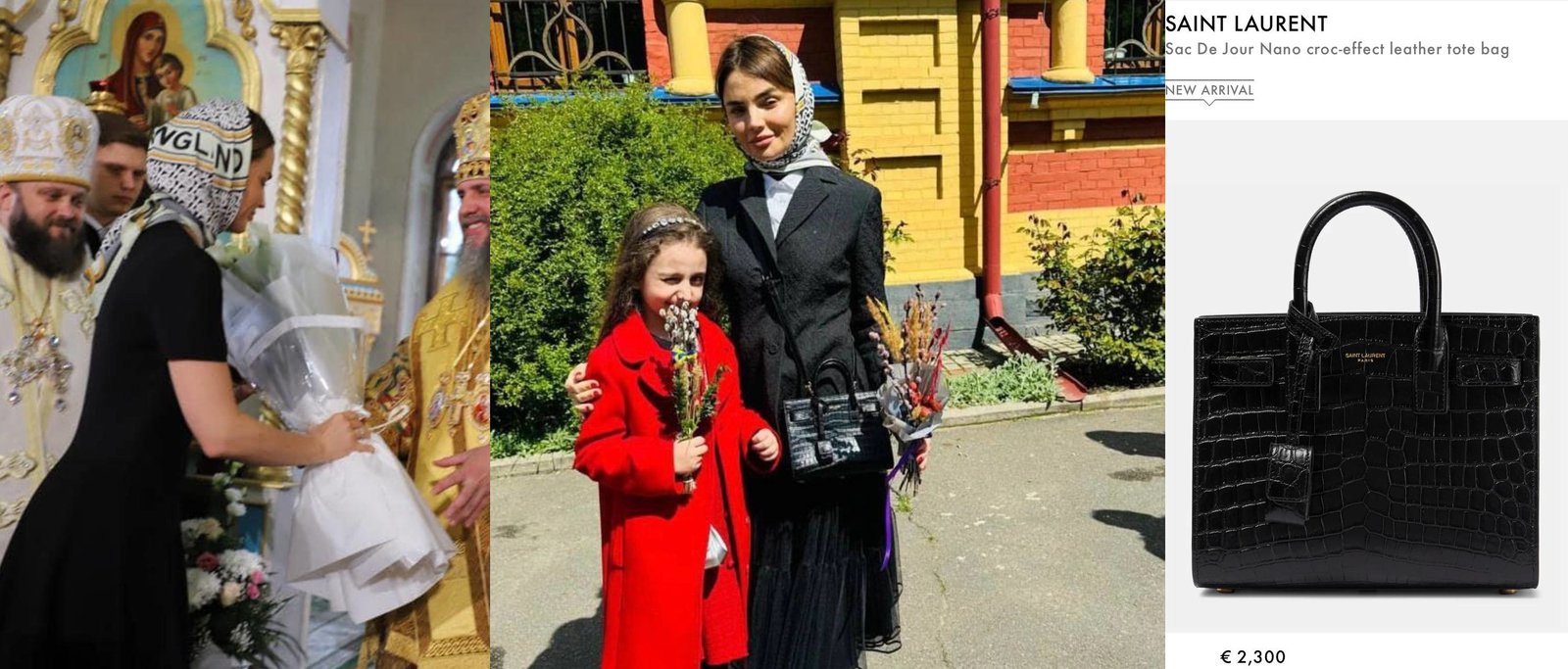 Хустина Burberry. Чорна сумка Saint Laurent зі шкіри “під крокодила” 2300 євро (102,2 тисячі гривень)