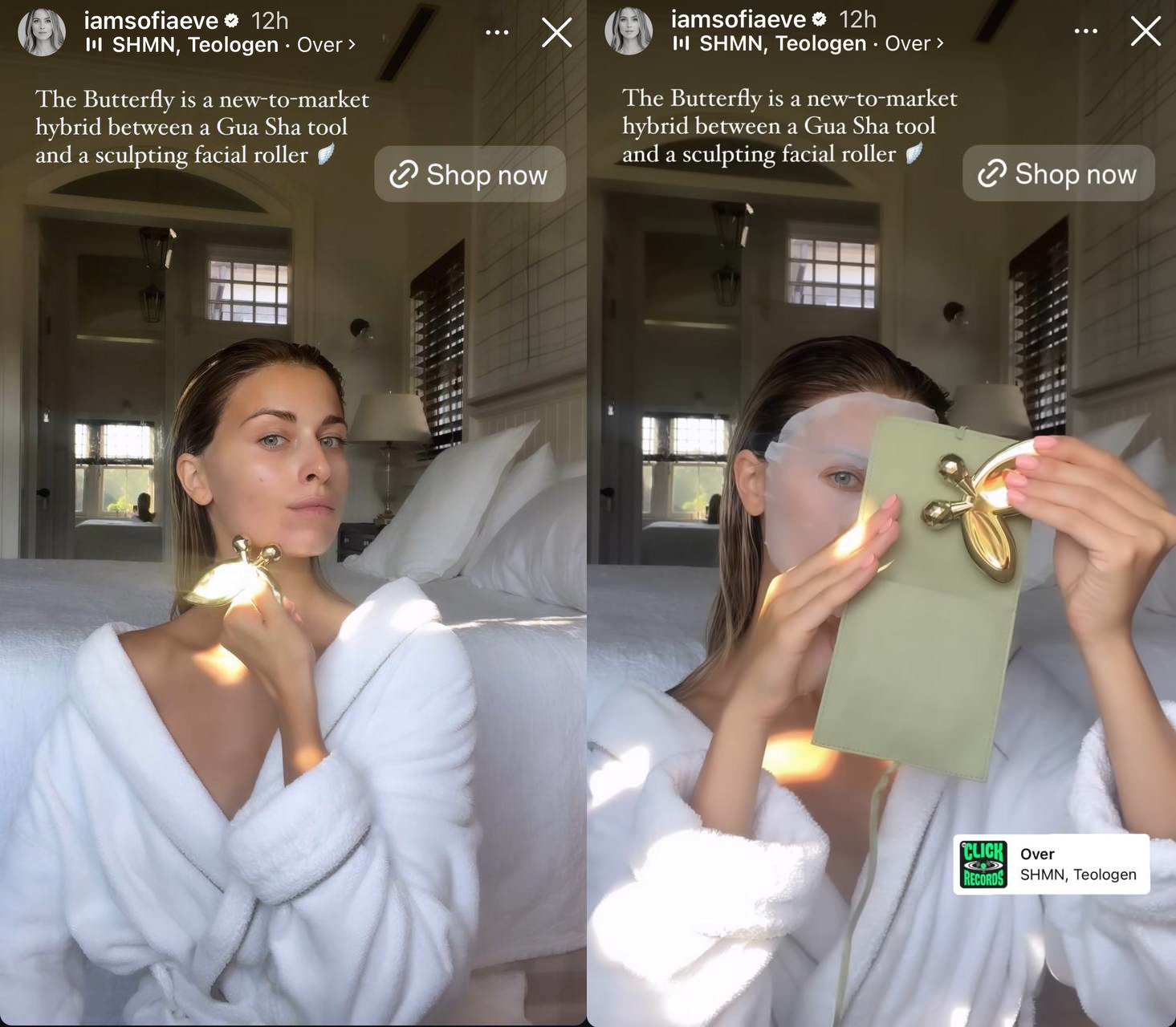 Соня Євдокименко демонструє, як користуватися масажером