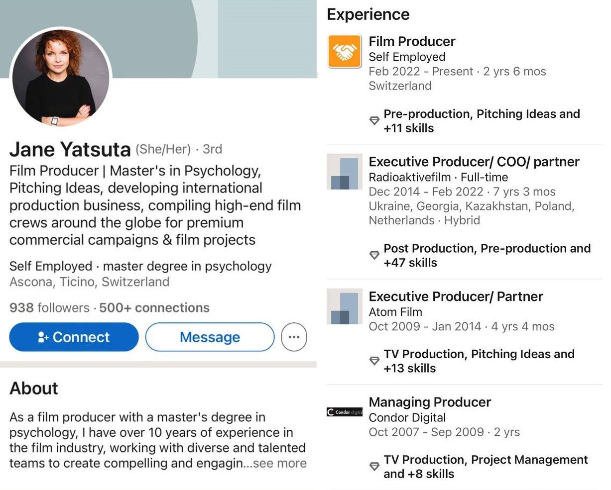 Сторінка Євгенії Яцути