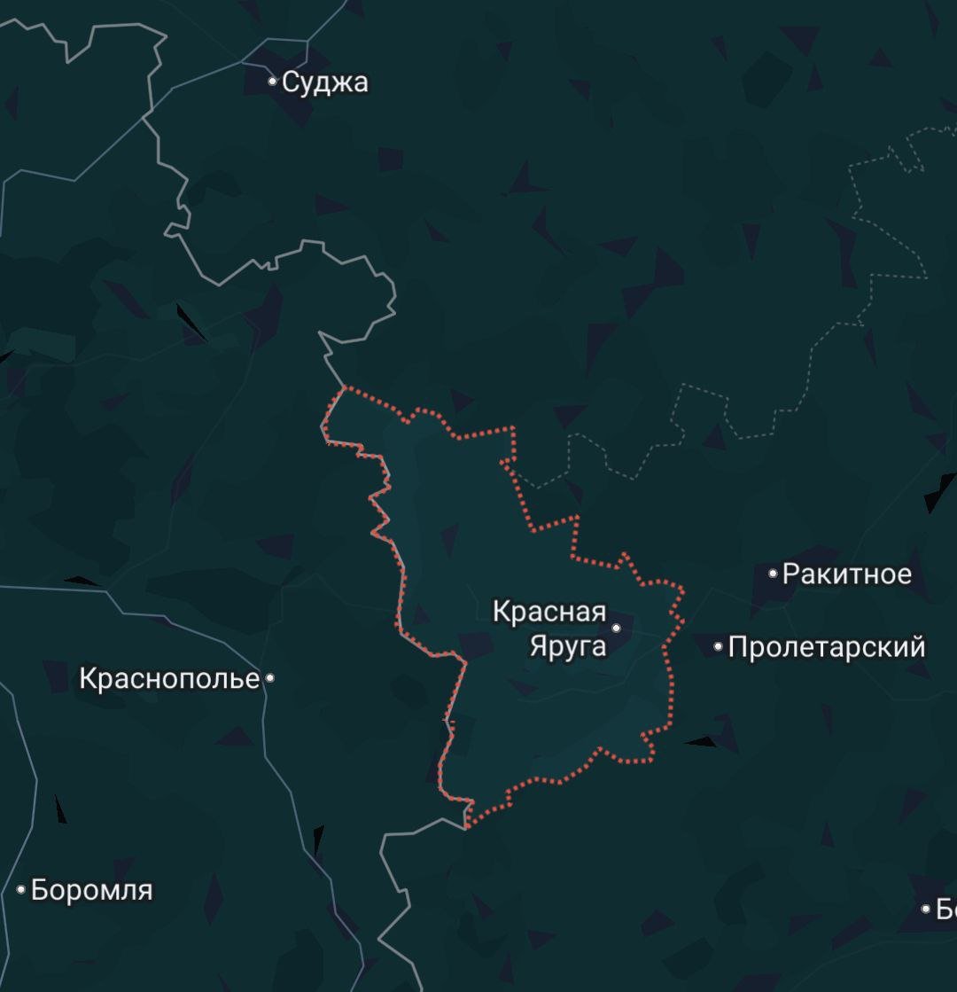 Красноярузький район на карті. Регіон розташований на південний схід від Суджі qzeiqqhirkiqukhab