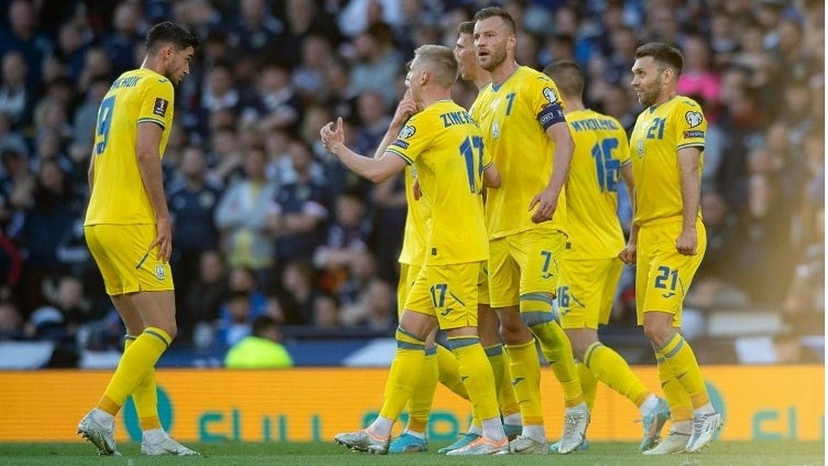 Сборная Украины в матче плей-офф отбора к чемпионату мира обыграла Шотландию