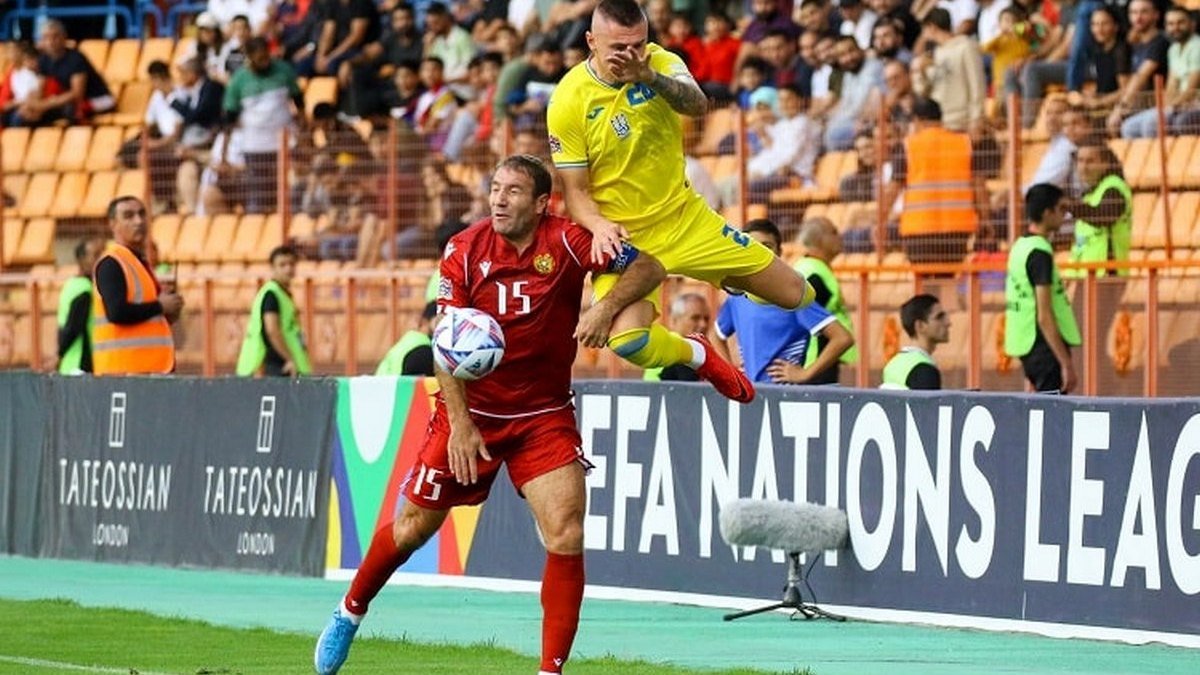 Лига наций УЕФА: Украина в гостях разгромила сборную Армении