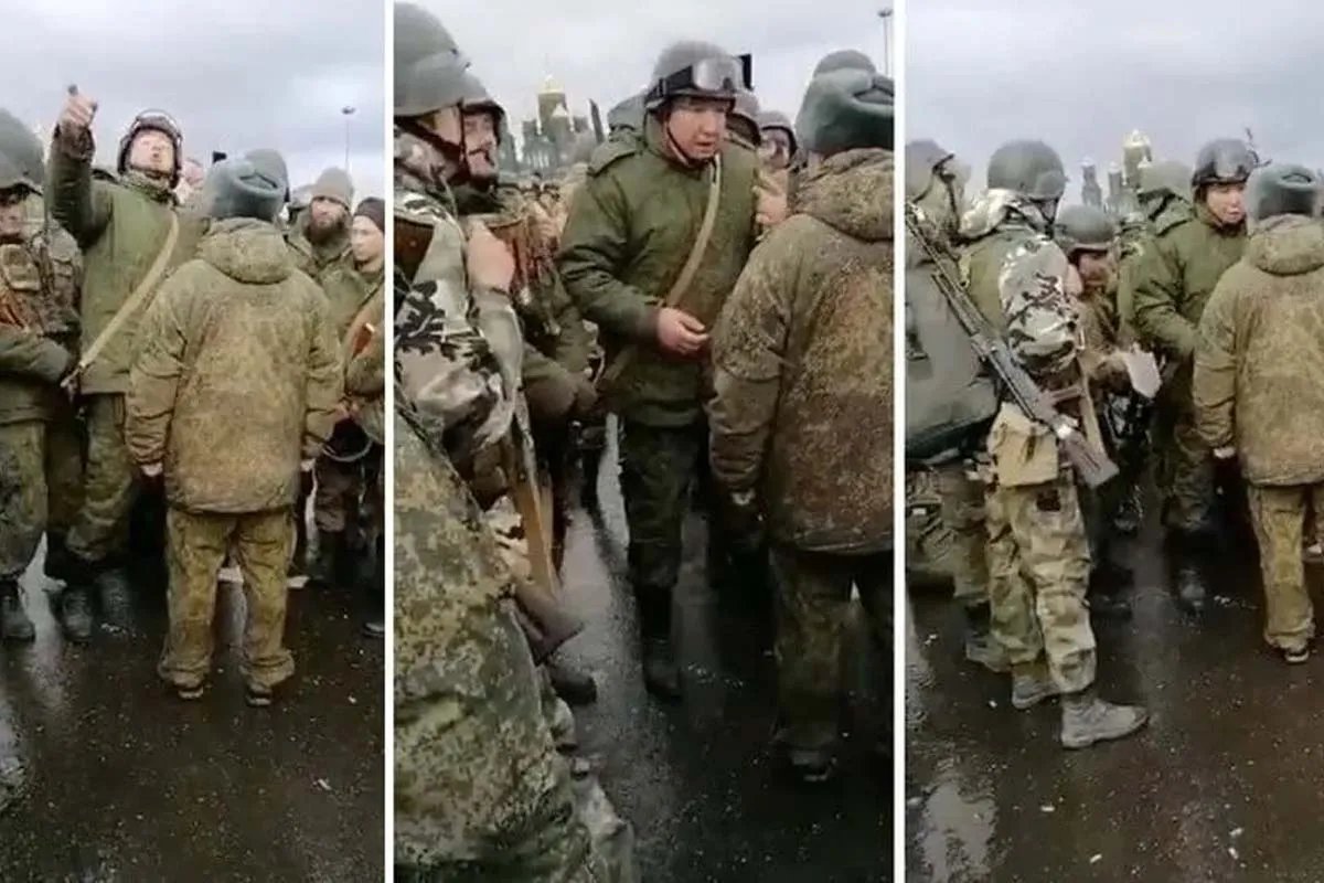 Мобілізований рф вдарив полковника прямо під час шикування Мобілізований рф вдарив полковника прямо під час шикування