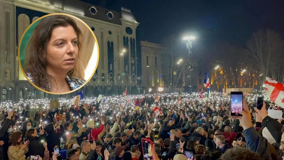 Пропагандистка Симоньян захотіла розбомбити Тбілісі через протести у Грузії