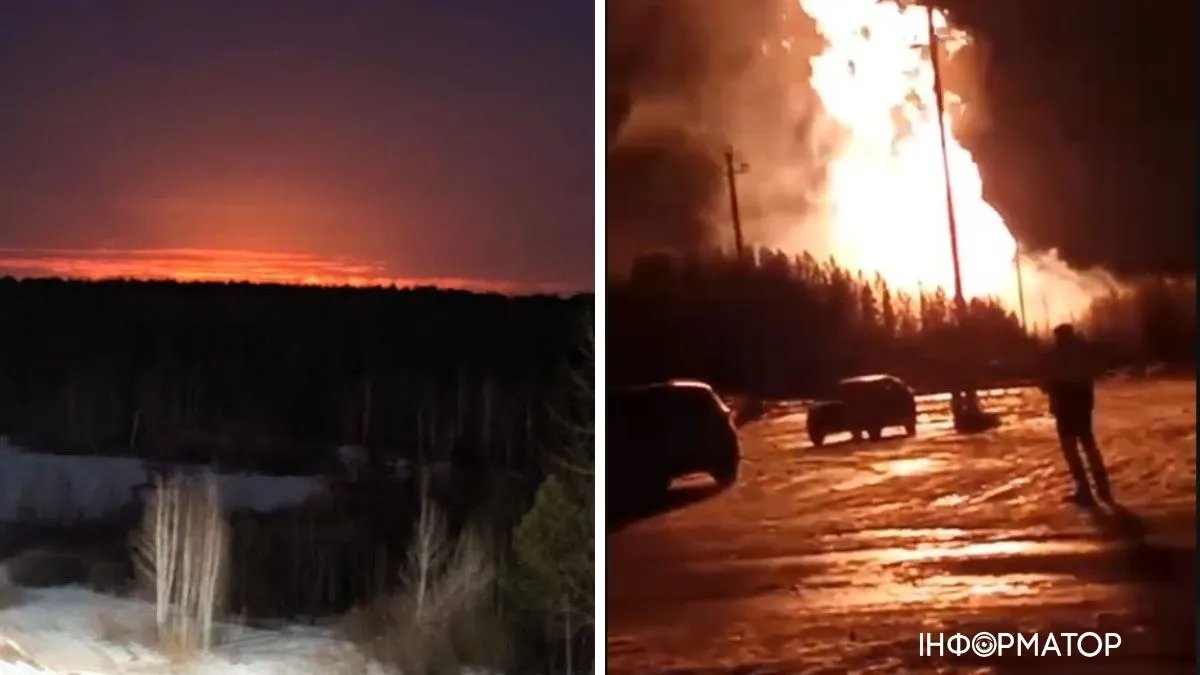 В россии пожар на газопроводе, пламя видно за десятки километров: видео