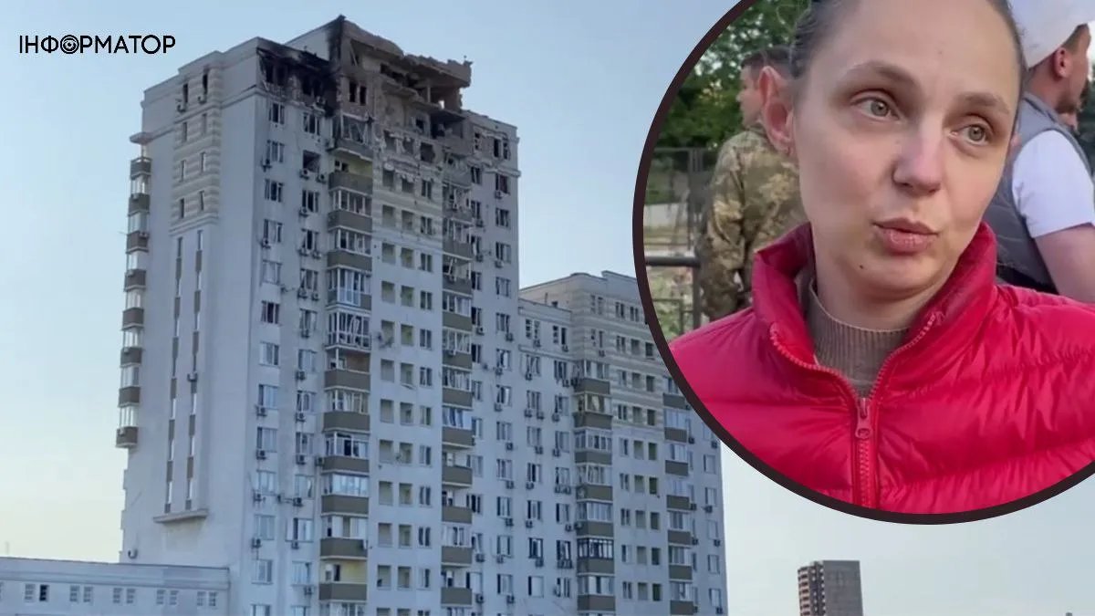 "Чули, як летіли шахеди": жителька пошкодженого будинку у Києві розповіла про нічну атаку та її наслідки