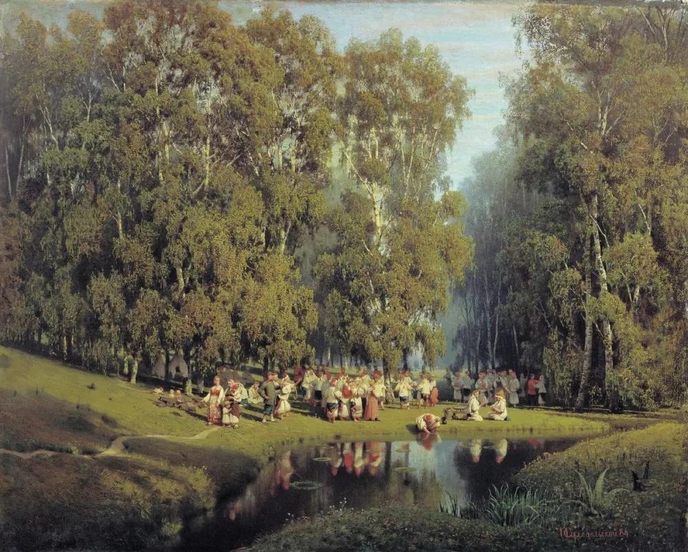 День Троицы. Картина Петра Суходольского, 1884 г. День Троицы. Картина Петра Суходольского, 1884 г.
