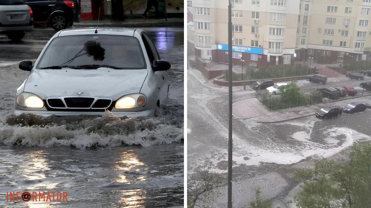 Київ накрили шторм та скажена злива - вода вже у під'їздах будинків - відео