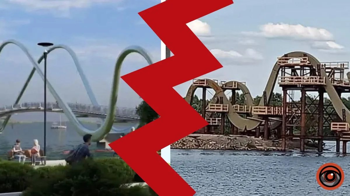 Горбатий міст чи кличковий глист: вигляд моста на Оболоні шокував киян