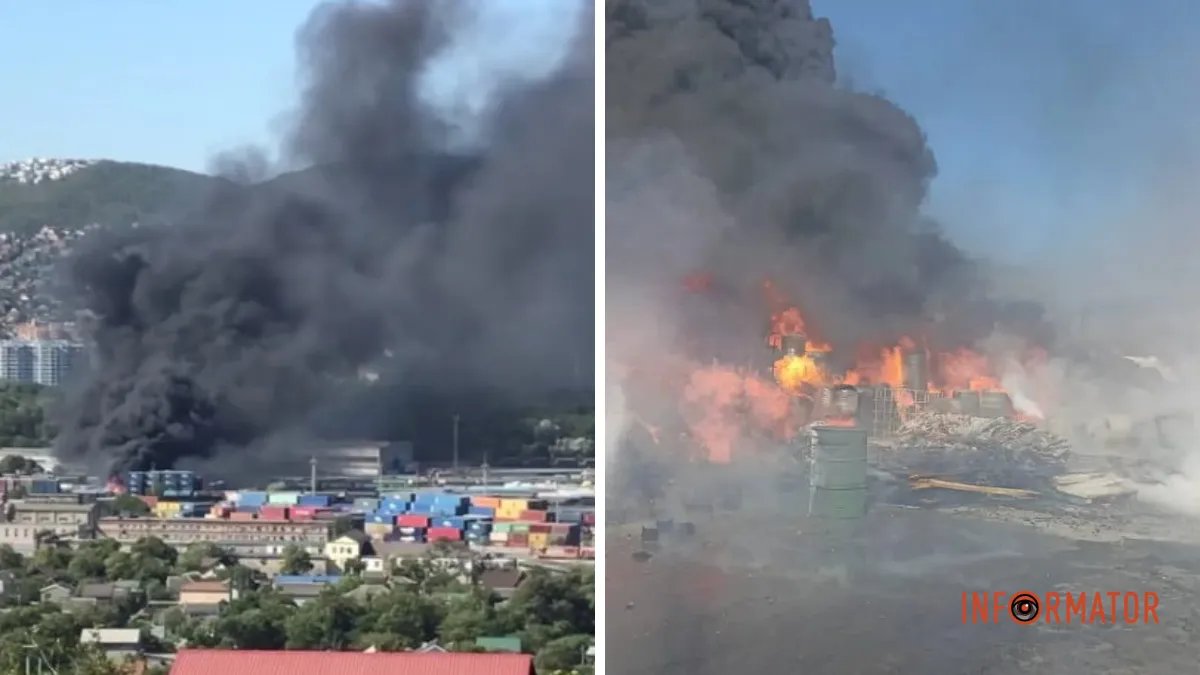 У порту Новоросійська сталася масштабна пожежа: горить вантажний термінал – відео