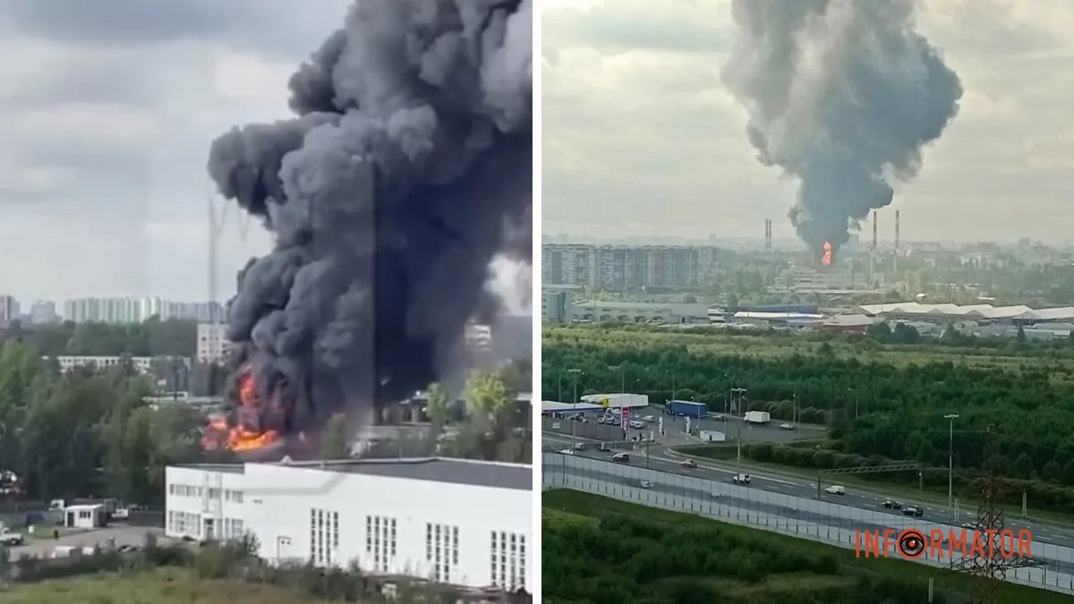 У російському Петербурзі сталася масштабна пожежа, звучать вибухи – відео