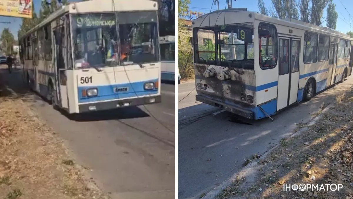 Є поранені і загиблий: окупанти обстріляли тролейбус у Херсоні - відео