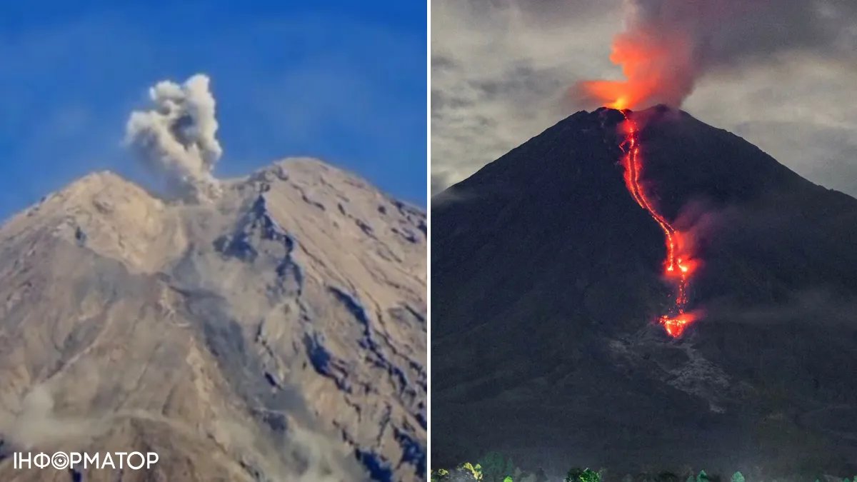В Індонезії почалося виверження вулкана Семеру: шлейф сягнув 1500 метрів