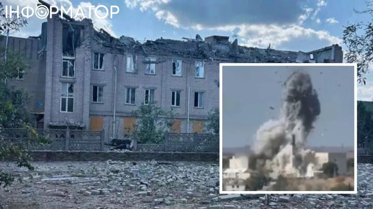 У Бериславі окупанти рознесли авіабомбою лікарню - відео удару